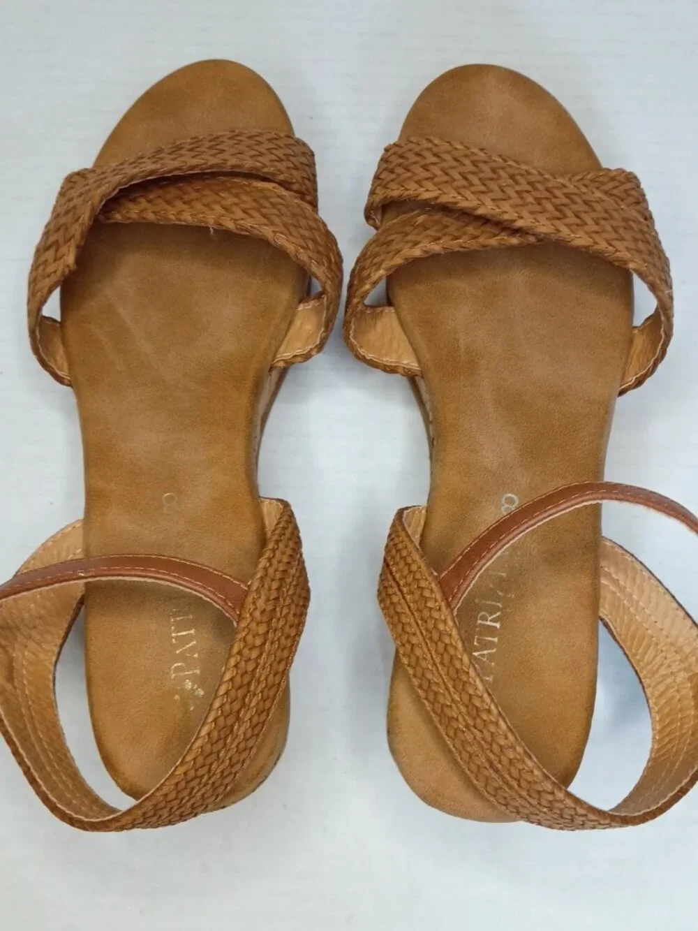 Patrizia by Spring Step Litzy Camel Cork Wedge Sandals Women’s Size 8